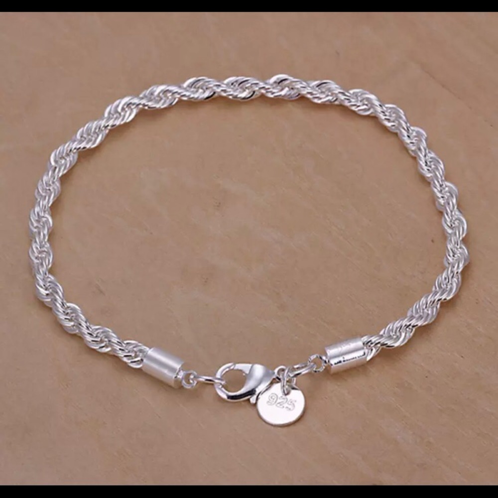 STERLING SILVER .925 twisted chain bracelet